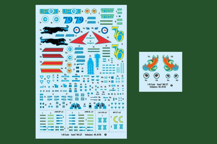 Hobby Boss 081736 HBS81736 Hawk Modellbau, Hobby, Zusammenbau, detailliert, Geformte Farbe, 1:48 Sca