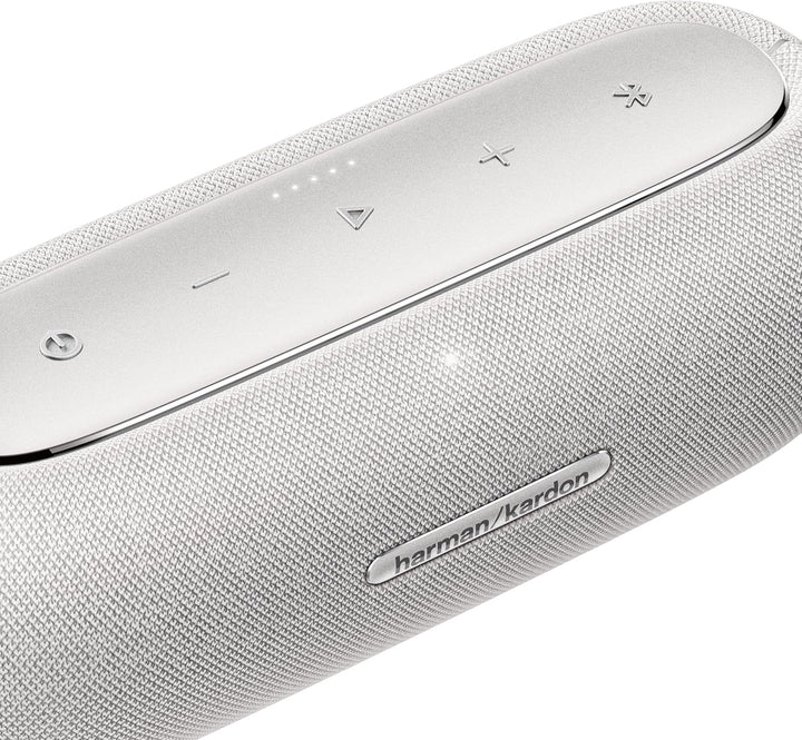 Harman Kardon Luna Bluetooth-Box in Grau – Tragbarer, wasserdichter Bluetooth-Lautsprecher – Bis zu