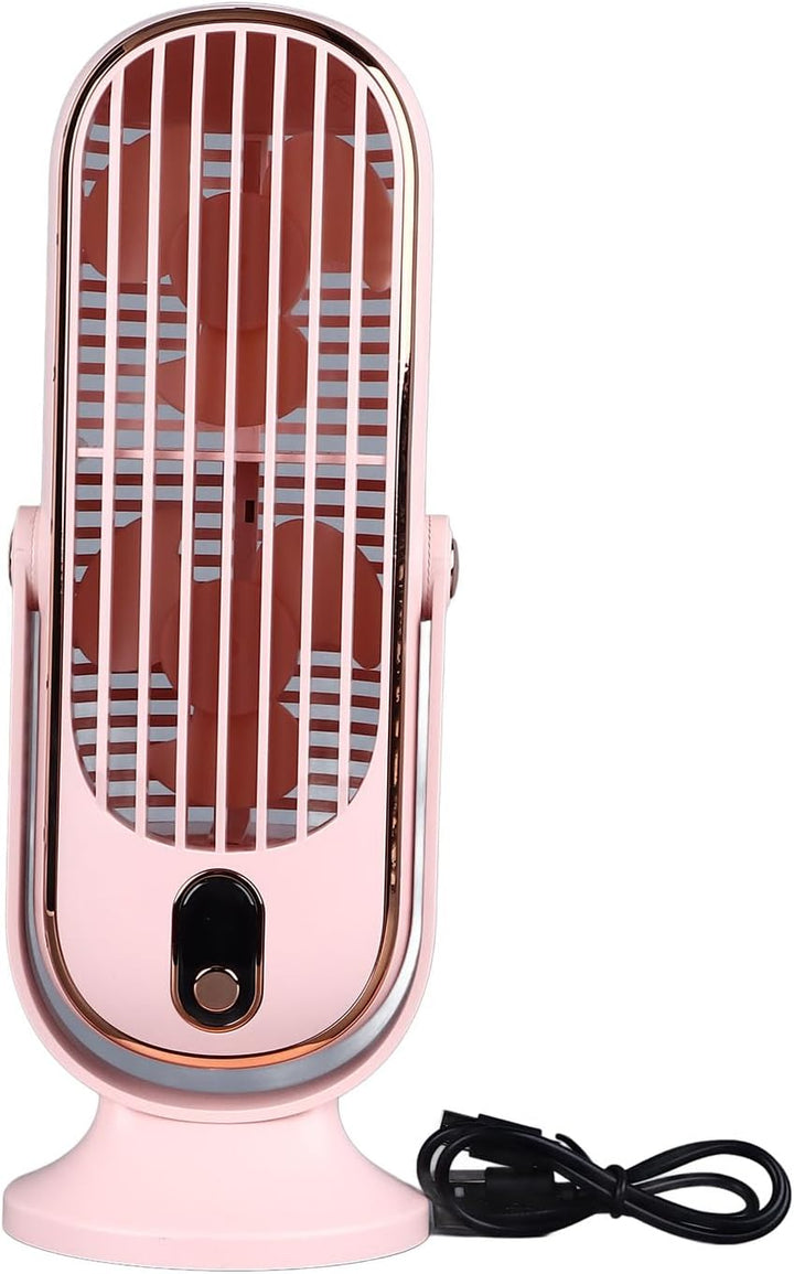 Leiser 5-Gang-USB-Tower-Tischventilator mit 1800 MAh und Hohem Wirkungsgrad. Energieeffizient, Geräu