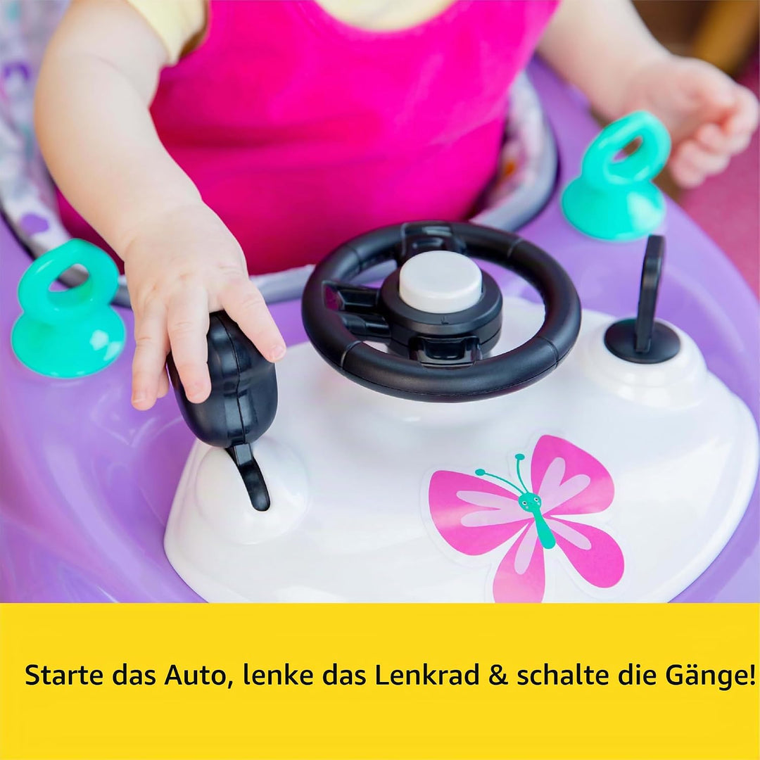 Bright Starts Little Speedster 3-in-1 Auto Lauflernhilfe, Lila Power, Baby Aktivitten-Lauflernhilfe