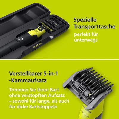 Philips OneBlade 360 Authentische Face&Body Connected Elektrischer Rasierer, Bartschneider, Body Gro