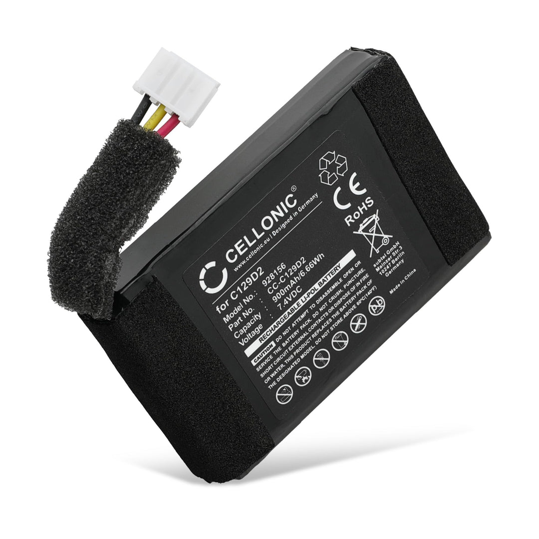 subtel 1x Akku kompatibel mit Bang &amp; Olufsen BeoPlay P2, C129D2 | 1x, (900mAh-7.4V-Lithium-Polymer),