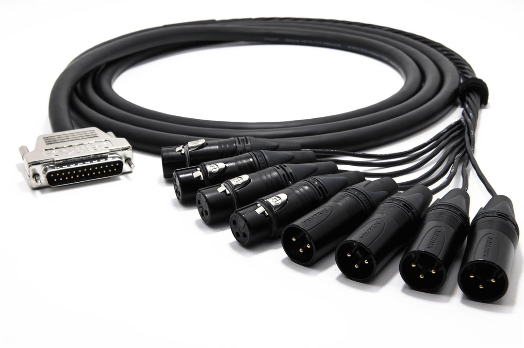 enoaudio Mogami 3162 8 Multicore Digital Kabel AES/EBU 110 Ohm Breakout | Gold D-Sub 25 - Neutrik XL