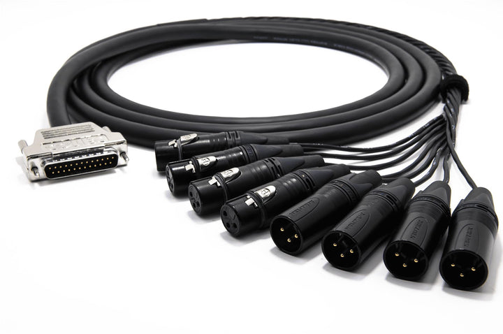 enoaudio Mogami 3162 8 Multicore Digital Kabel AES/EBU 110 Ohm Breakout | Gold D-Sub 25 - Neutrik XL