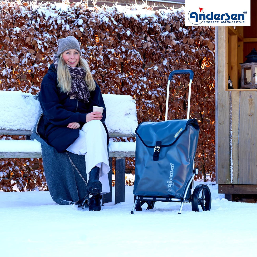 ANDERSEN Einkaufstrolley - Royal Shopper Ortlieb anthrazit 49 L Handwagen, wasserdicht, wetterfest,