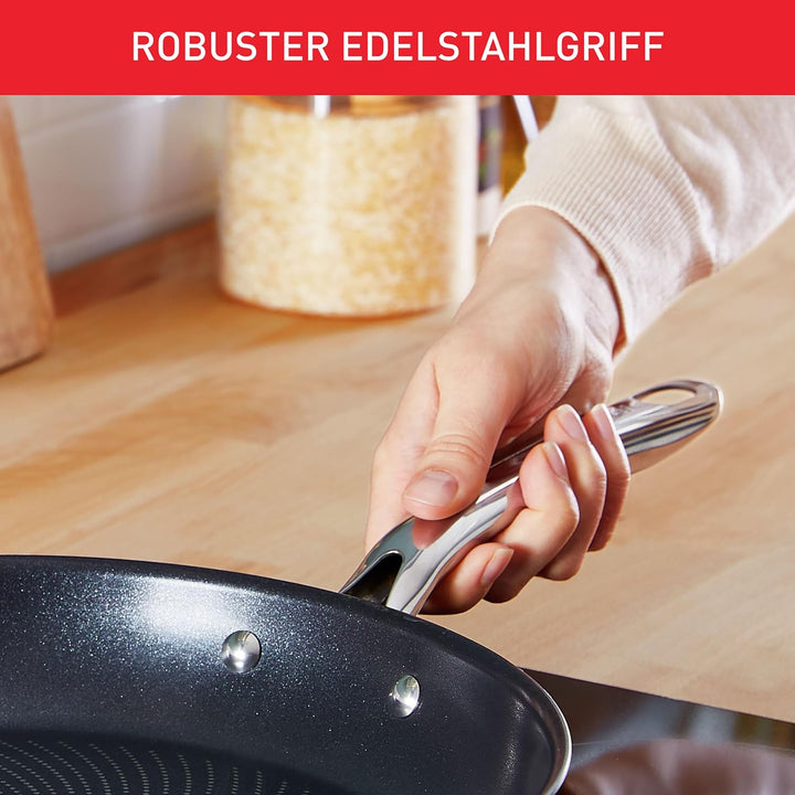 Tefal Infinite Pfanne Induktion 28 cm, Bratpfanne mit Antihaftversiegelung, Thermo-Signal bei ideale