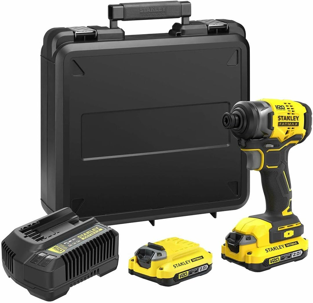 Stanley FatMax 18V Akku-Schlagschrauber SFMCF810D2K (2.0Ah, max. Drehmoment 170 Nm, bürstenloser Mot