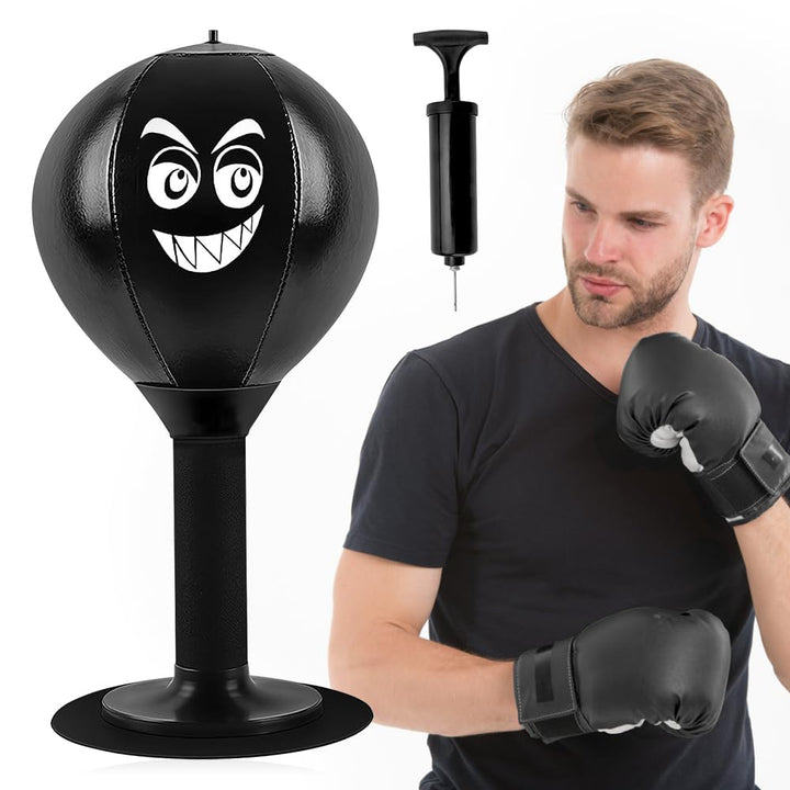 Punchingball Tisch mit Saugnapf, Strapazierfähiger Ball Rage Bag Desktop Punching Bag Mini Boxsack f