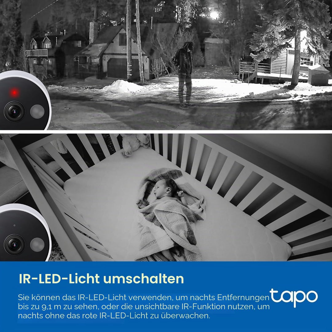 TP-Link Tapo C120 Überwachungskamera innen & aussen,Magnetische Basis,2K Auflösung, Eingebaute Duale