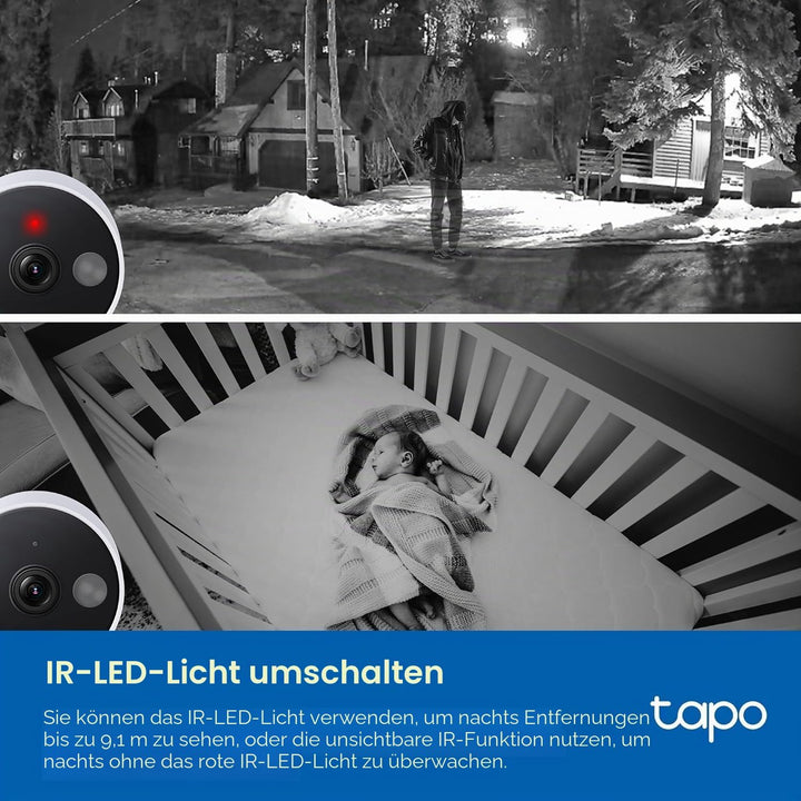 TP-Link Tapo C120 Überwachungskamera innen & aussen,Magnetische Basis,2K Auflösung, Eingebaute Duale