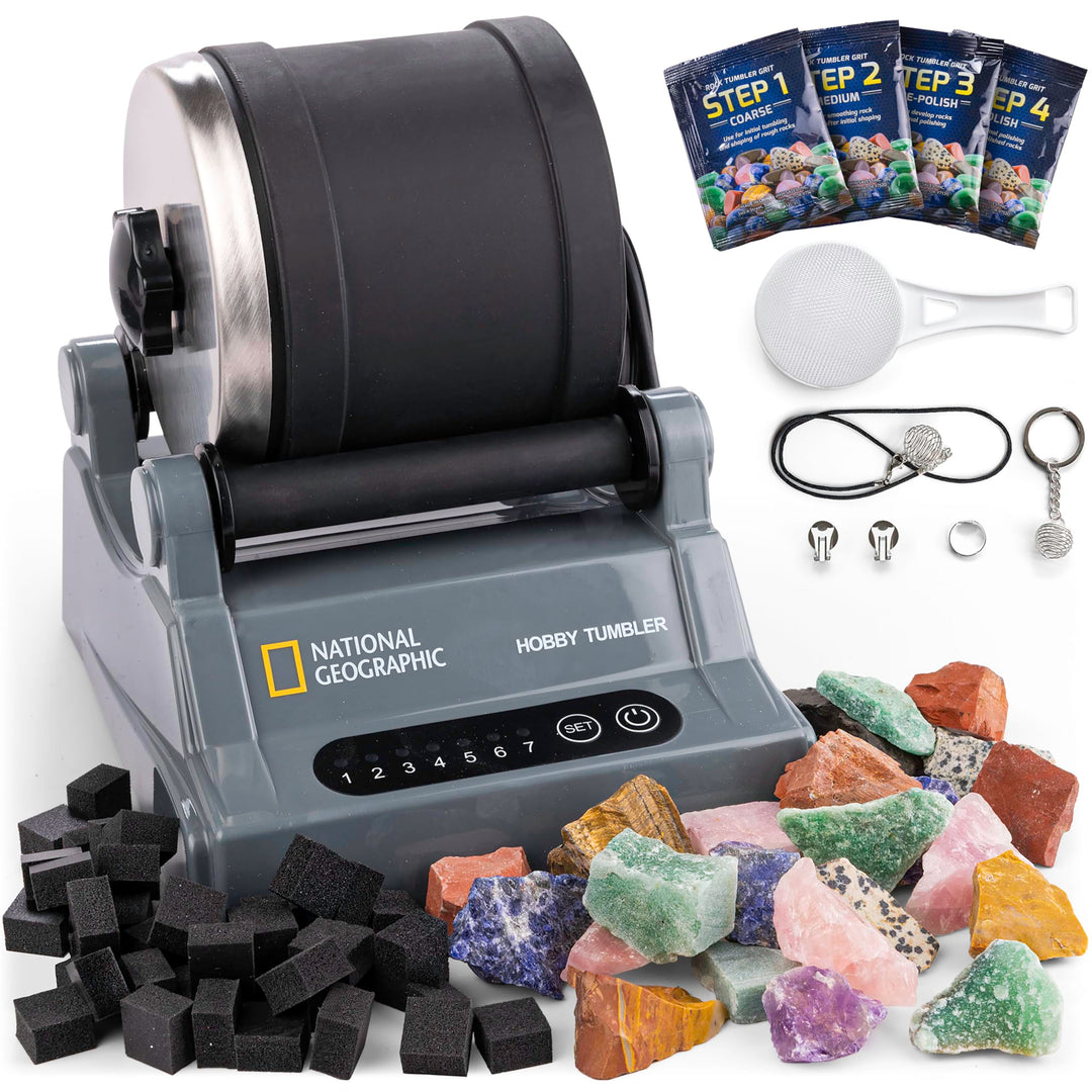 National Geographic Steintrommel Hobby-Set – Vollständiges Set zum Steine Trommeln mit Hochwertiger