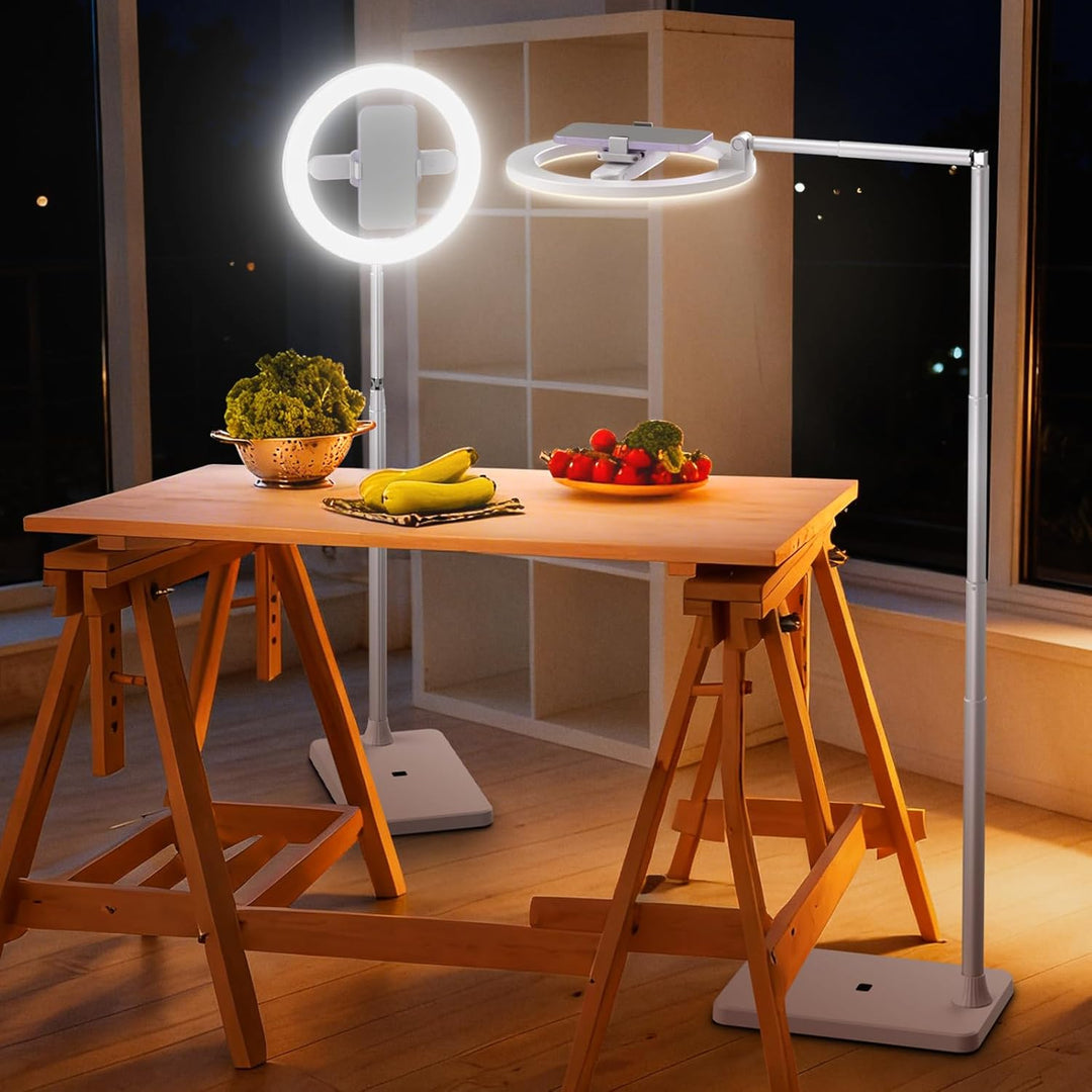 NEEWER Entry Level Version 10" 7W LED Ringlicht mit Ständer/Handyhalterung/3 Farbmodi, 69" teleskopi