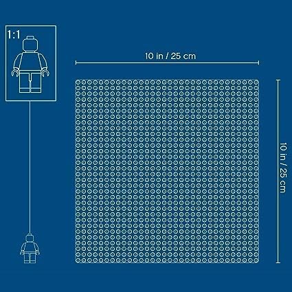 LEGO 11010 Classic Weisse Bauplatte 25 cm x 25 cm für Winter-Sets, Grundplatte Classic Bauplatte, Cl