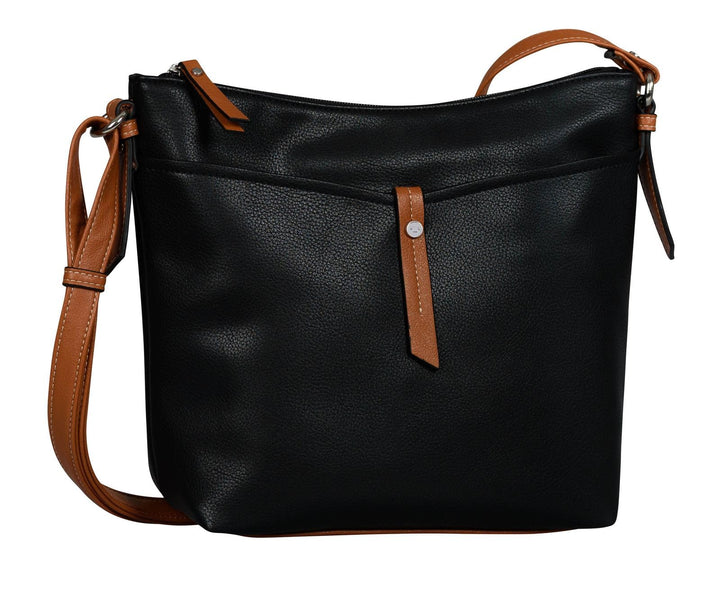 TOM TAILOR bags Novara Damen Umhängetasche Crossbody Bag 28 x 8,5 x 25 Schwarz, 28 x 8,5 x 25 Schwar