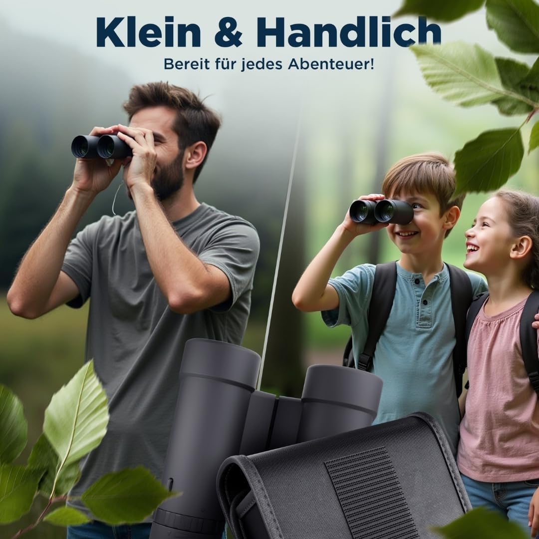 Fernglas 10x25 - leicht & kompakt - [EXTREM KLEIN] - TESTSIEGER - Mini Fernglas,für Brillenträger, O