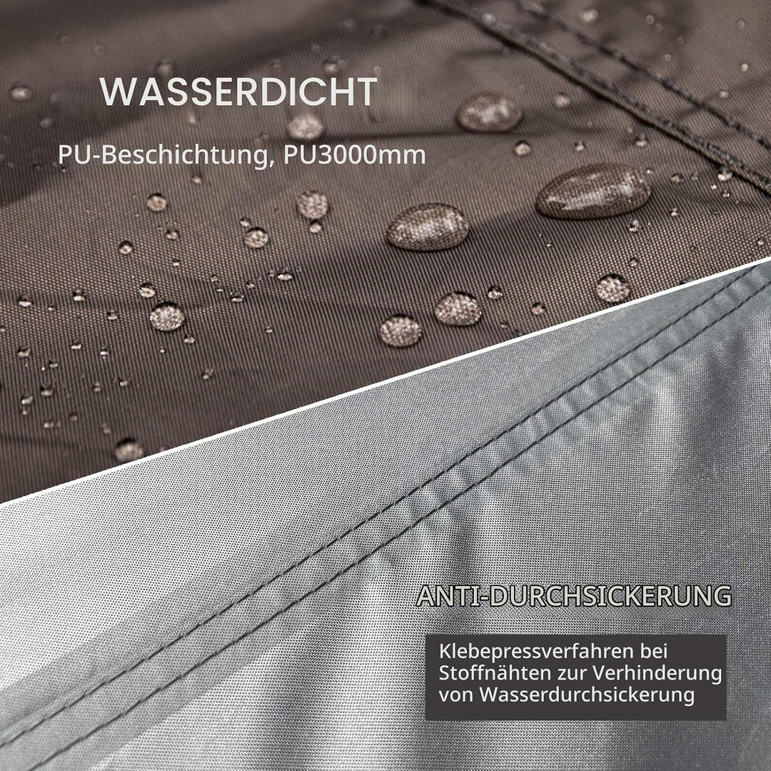 Unigear Zeltplane wasserdicht, 350x290cm/450x420cm sechseckig Tarp mit Ösen + 6 Aluminium Erdnägel+
