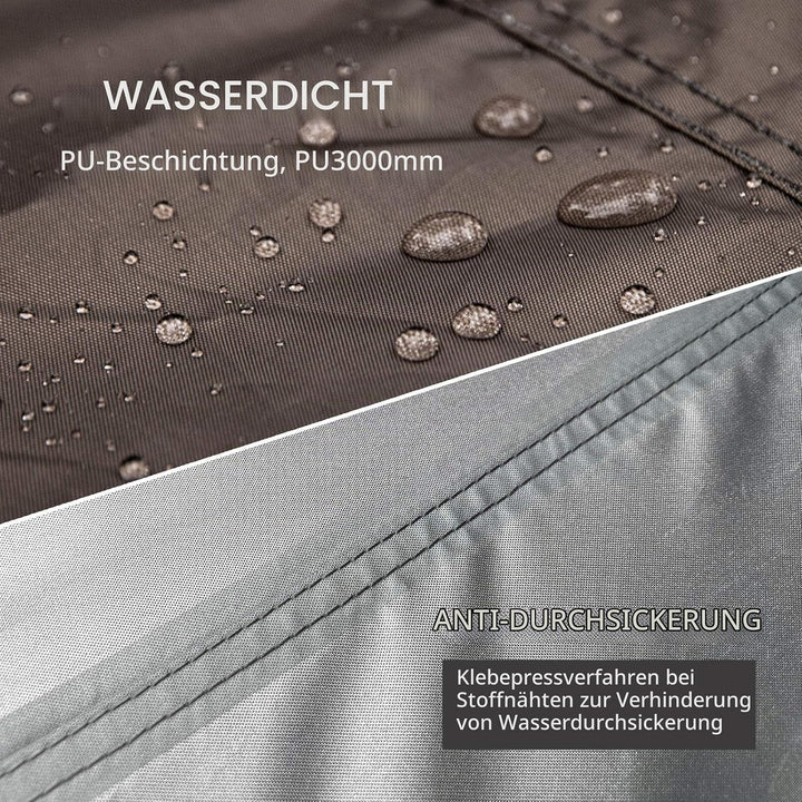 Unigear Zeltplane wasserdicht, 350x290cm/450x420cm sechseckig Tarp mit Ösen + 6 Aluminium Erdnägel+
