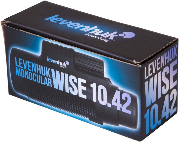 Levenhuk Wise 10x42 Hand-Fernrohr mit Durchgehend Mehrfachvergüteter Optik Aus BaK-4-Glas für Helle