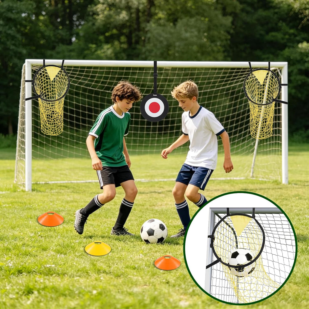 Fussballtor Zielnetz mit Rahmen Fussball Trainingszubehör 13 Stück