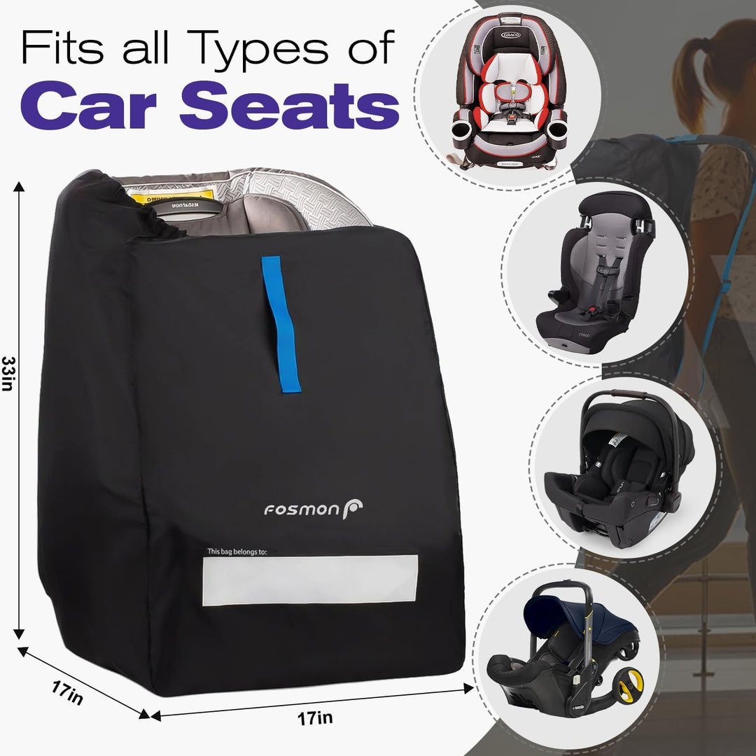 Fosmon Reisetasche für Autositz, Flugzeug, Verstellbarer Schultergurt, gepolstert, Nylon-Rucksack, U