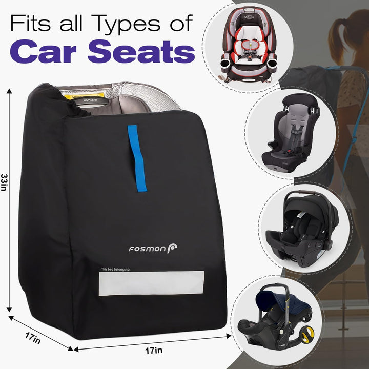 Fosmon Reisetasche für Autositz, Flugzeug, Verstellbarer Schultergurt, gepolstert, Nylon-Rucksack, U