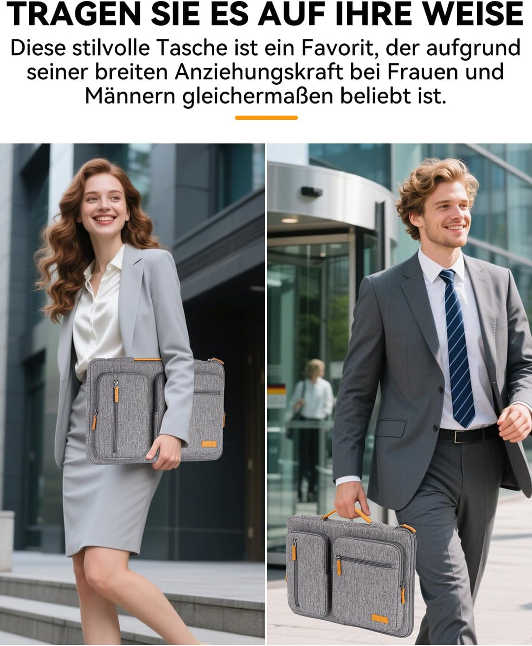 DOMISO 17 Zoll Laptoptasche 17,3 Zoll Laptop Tasche Hülle Laptophülle Business Laptop-Taschen Notebo