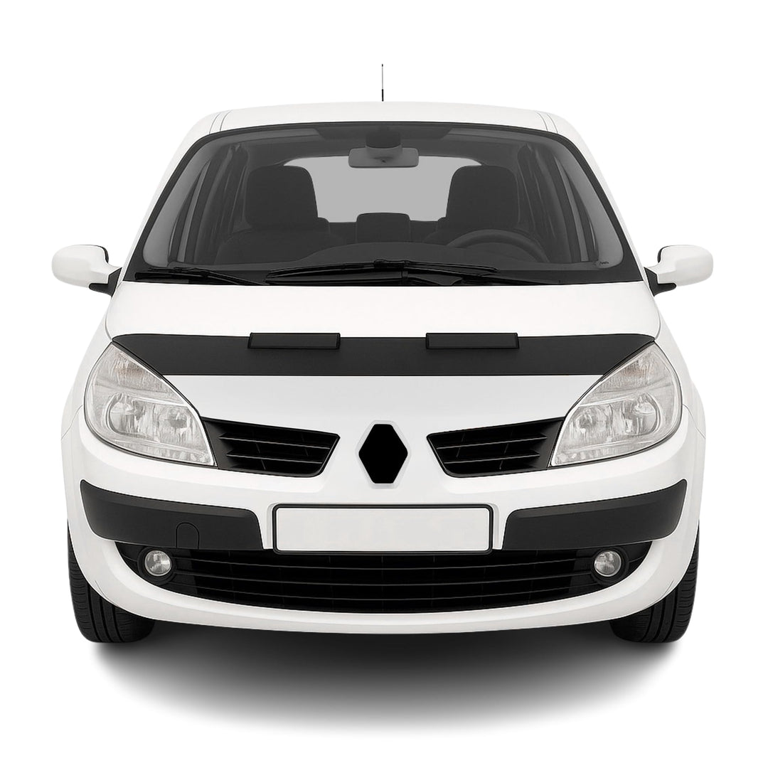 OMAC Haubenbra Steinschlagschutz Bonnet Bra kompatibel mit Renault Scenic 2003-2009 Schwarz Halb Sch