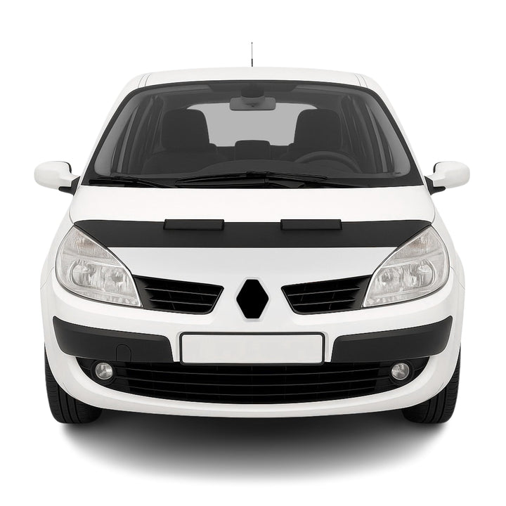 OMAC Haubenbra Steinschlagschutz Bonnet Bra kompatibel mit Renault Scenic 2003-2009 Schwarz Halb Sch