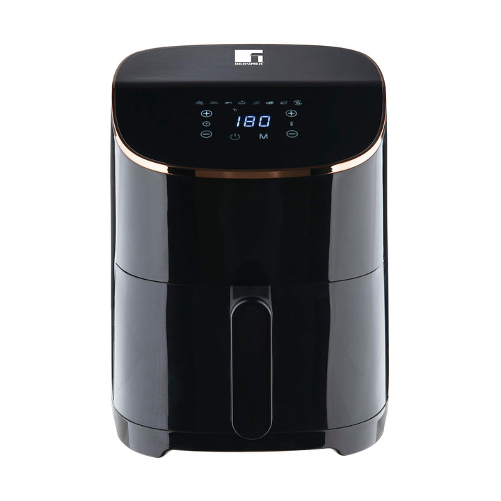 BERGNER Copper – Heissluftfritteuse 4,8 Liter – 1300 W Leistung – 30-Minuten-Timer – Einstellbare Te
