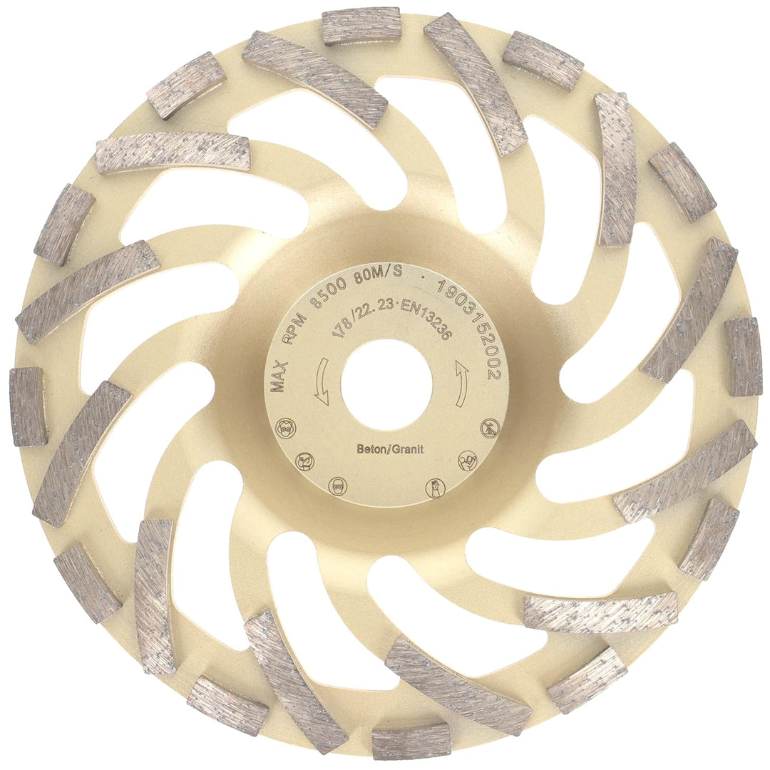 PRODIAMANT Diamant-Schleiftopf 180 mm x 22,2 mm Turbo ST81 Diamantschleifscheibe Beton Naturstein Pr