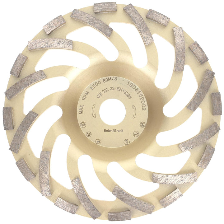 PRODIAMANT Diamant-Schleiftopf 180 mm x 22,2 mm Turbo ST81 Diamantschleifscheibe Beton Naturstein Pr