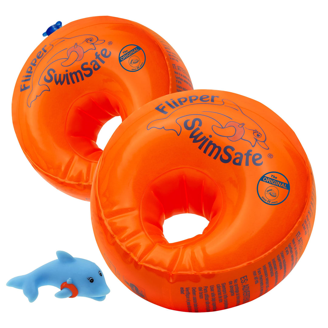 Flipper SwimSafe - Schwimmhilfe für Kleinkinder, Schwimmflügel mit unzerbrechlichem PE-Schaumkern zu