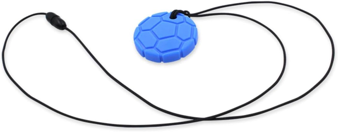 ARK Kauhalskette Fussball – Silikon Kauanhänger für Schneidezähne – 2 Stärkegrade (Standard, Fest) –
