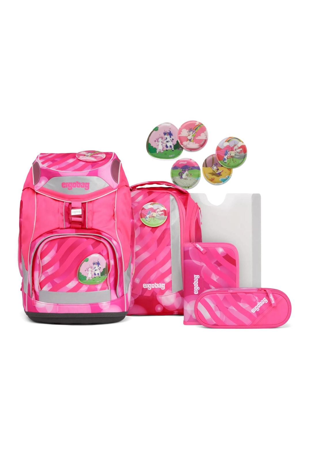 ergobag pack Set ergonomischer Schulrucksack Flexibel 6-teilig 1. Klasse Grundschule Einheitsgrösse