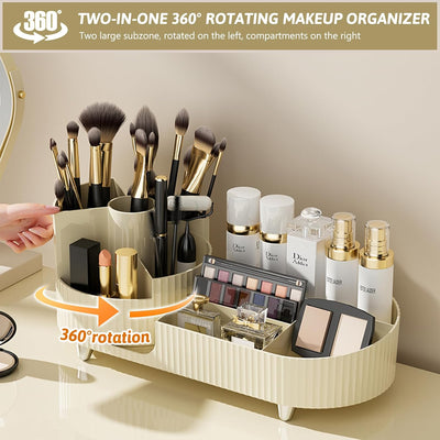 Greentainer Make Up Kosmetik Organizer, 360° Drehung Beauty Organizer, Kosmetische Aufbewahrungsbox