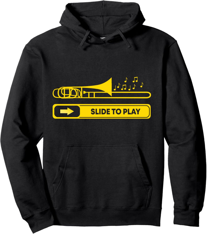 Posaune Slide To Play I Posaunist I Musiker Posaune Pullover Hoodie