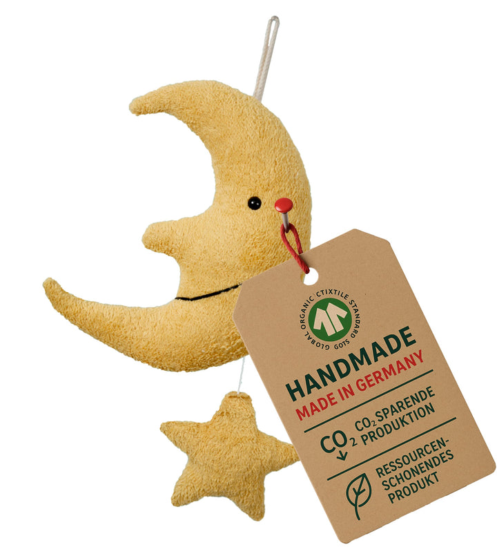 Efie Bio - Spieluhr Mond mit Stern – Bio-Baumwolle (kbA), Made in Germany, GOTS-zertifiziert - nachh