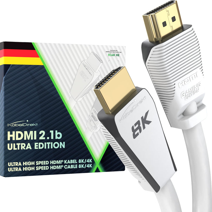 KabelDirekt – 10K &amp; 8K HDMI Kabel, HDMI 2.1 b, zertifizierte Ultra Edition für maximale Performance