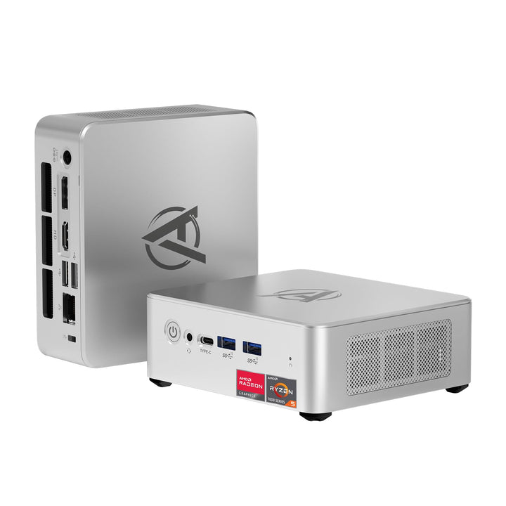 AWOW Mini PC AMD Ryzen 5 7430U (6 Kerne, bis 4,3 GHz), 16GB DDR4, 512GB PCIe 3.0 SSD, Win-11 Pro, Ra