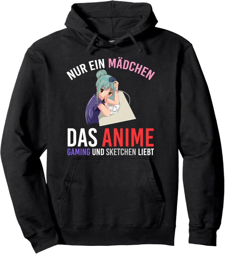 Videospiel Gamer Otaku Manga Sketchen Anime Gaming Mädchen Pullover Hoodie