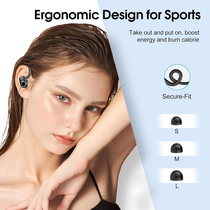 Bluetooth Kopfhörer Sport, 2026 Kopfhörer Kabellos Bluetooth 5.3, 50 Std HiFi Stereo In Ear Ohrhörer