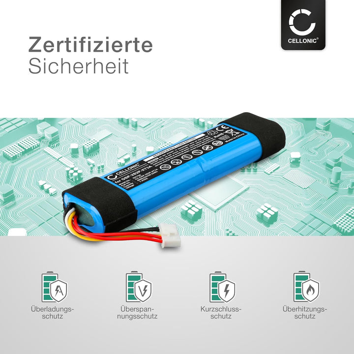 CELLONIC 1x Akku für Lautsprecher Kompatibel mit JBL Xtreme 3, GSP-2S2P-XT3A - (6800mAh, 7.4V) 1x Ak