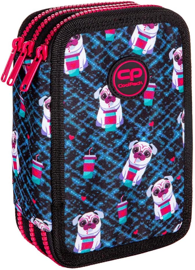 COOLPACK 3-FACH Mäppchen Federmappe Federtasche XXL Federtasche Federmappe Federmäppchen 44-teilig g