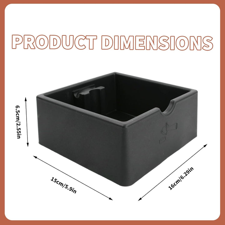 Abklopfbehälter für Siebträger Silikon Quadrat Espresso Knock Box | Ultra Leise Abschlagbehälter Rut
