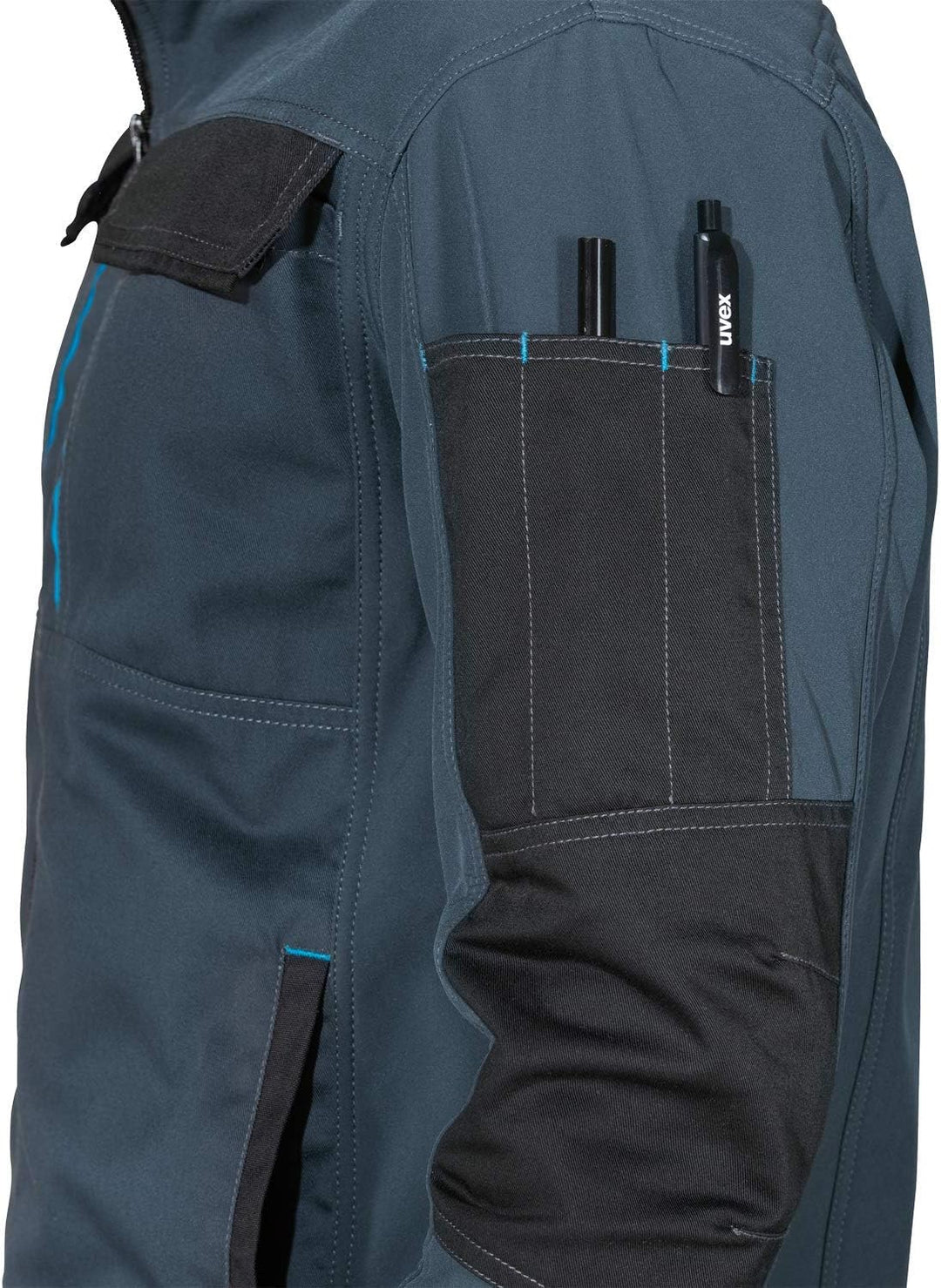 Uvex Tune-up Softshell-Arbeitsjacke für Herren - atmungsaktiv & wasserabweisend M Blau, M Blau