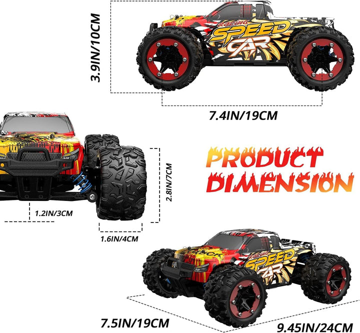 DEERC 9310 Ferngesteuertes Auto für Erwachsene und Kinder 30+MPH, Massstab 1:18, 4WD Off Road RC Mon