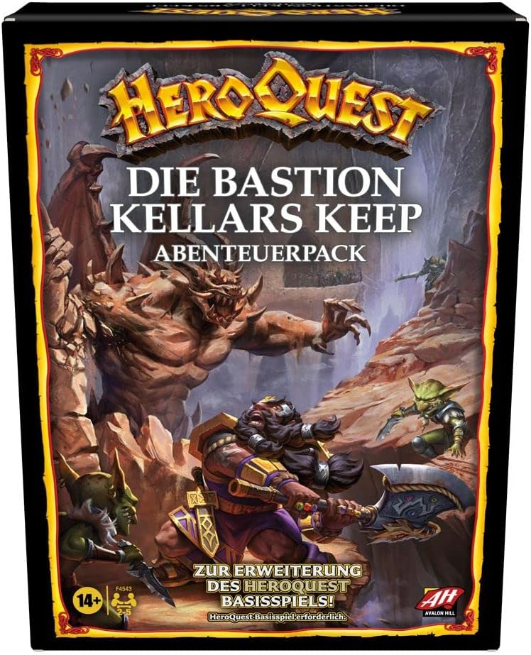 Hasbro Hill HeroQuest Die Bastion Kellars Keep Abenteuerpack, ab 14 Jahren, HeroQuest Basisspiel erf