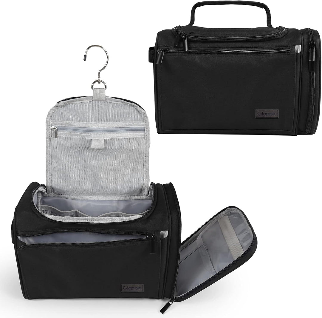 Gloppie Kulturbeutel Herren Damen Kosmetiktasche zum Aufhängen XXL Kulturtasche mit Henkel Hängend K