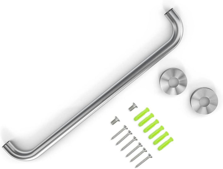 INTIRILIFE Handtuchhalter aus Edelstahl Gebürstet - Länge 80cm und 19mm Stangendurchmesser zum Bohre