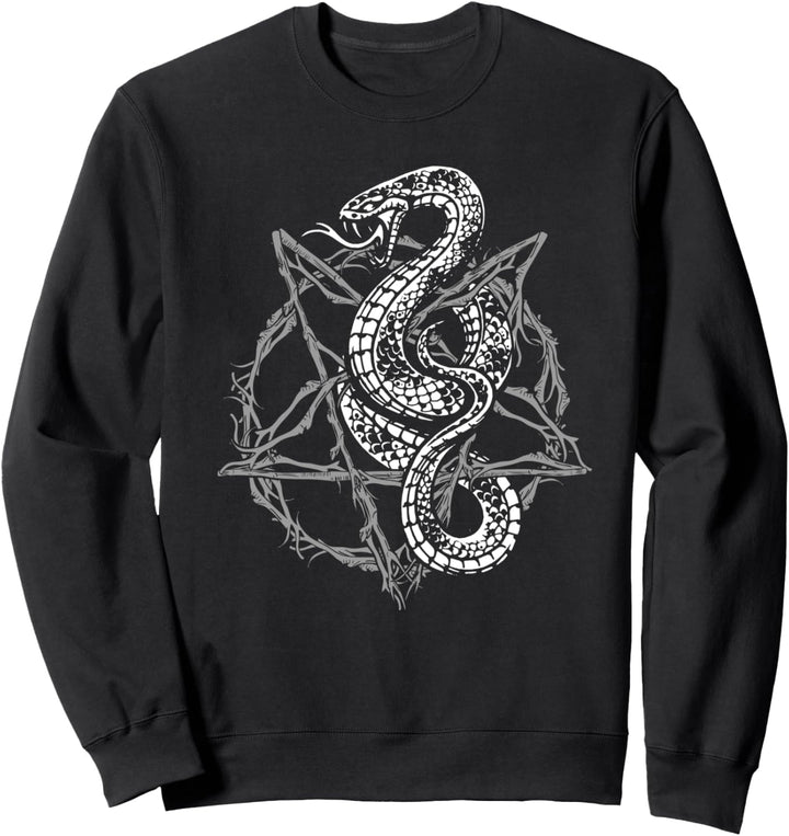 Upside Down Pentagram Snake Occult Sweater Pagan Goth Gifts Sweatshirt